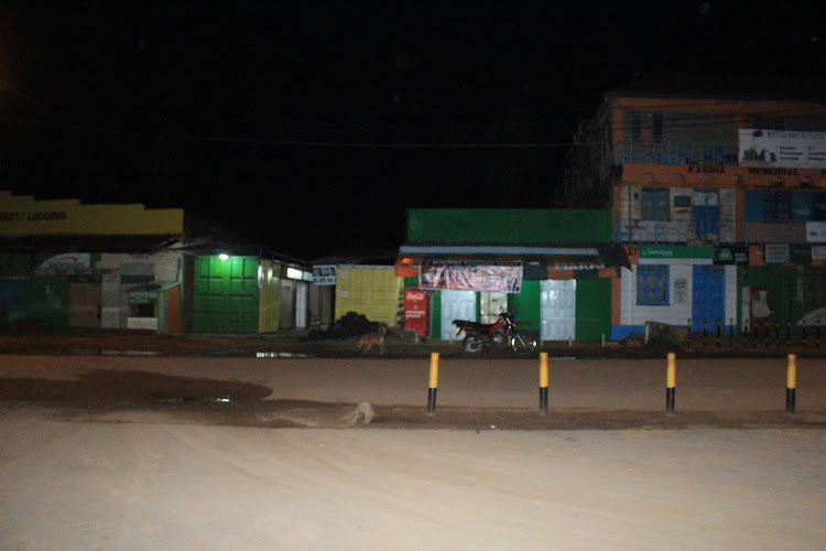 Empty streets during curfew.