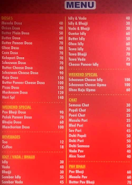 Sri Hari Dosa menu 2