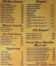 Hot King Restaurant menu 1