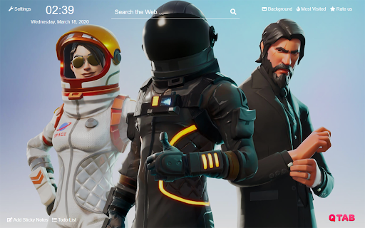 Dark Voyager Fortnite New Tab HD Theme