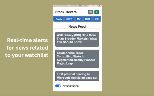 Stock Ticker News Alerts