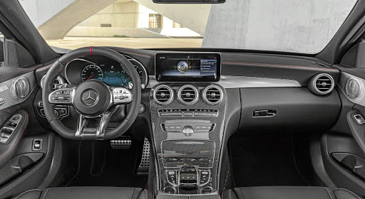 The interior still gets a few AMG touches