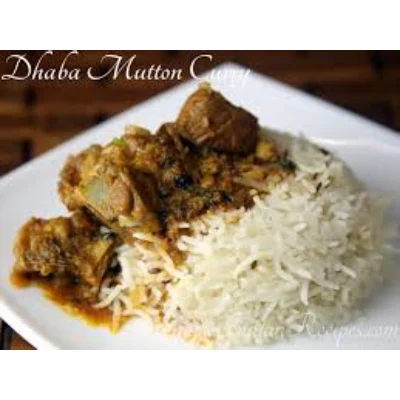 Mutton Curry (1Pc) + Rice