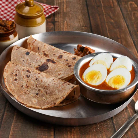 Egg Curry With Paratha