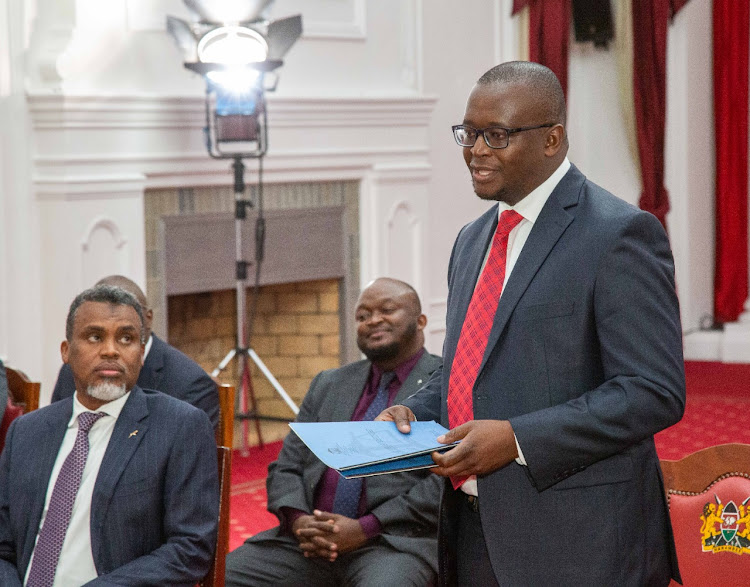 Law Society of Kenya President Eric Theuri at State House on October 24,2022.