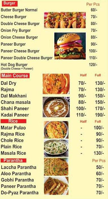 Sonu Dhaba And Fast Food menu 