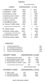 Cake N Pastry menu 2