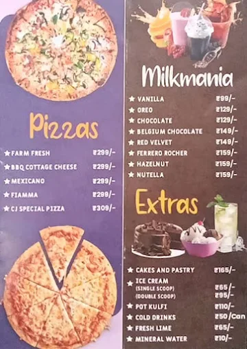 CJ Munch Mania menu 