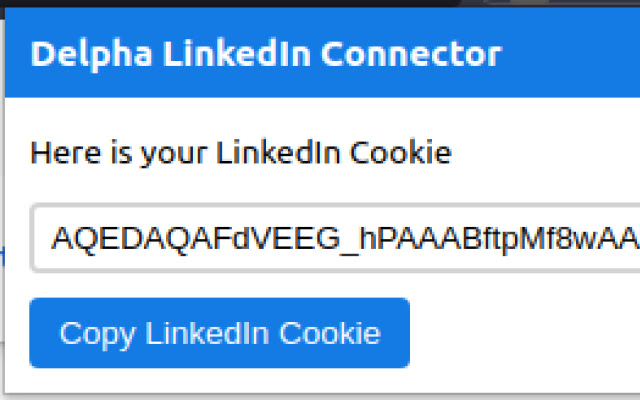 Delpha LinkedIn Connector chrome extension