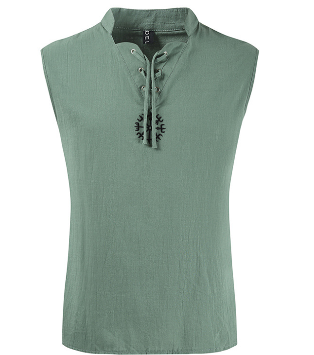 Statement mouwloos T-shirt met effen kleur print voor een opvallende look. Geniet van comfort en stijl met dit veelzijdige kledingstuk, perfect voor de zomer.
