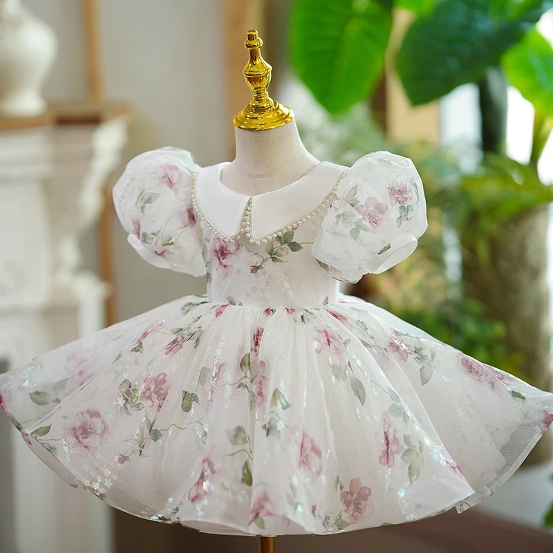 Robe Princesse de Mariage pour Filles de 3 à 8 Ans Style Polyvalent et Facile à Assortir Idéale pour Cérémonies et Fêtes