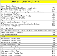 Chefs Kitchen Food Point menu 2