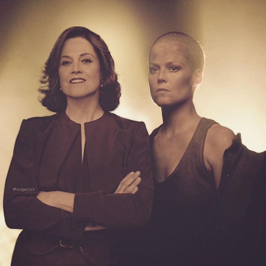 Sigourney Weaver And Ellen Ripley