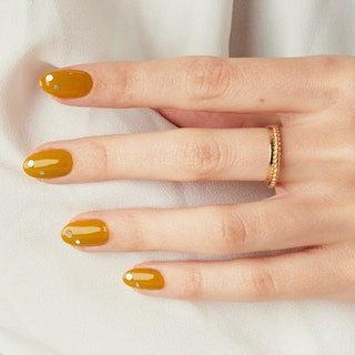 Yellow Thanksgiving nails