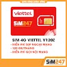 Sim 4G Viettel V120Z V90 Chỉ Với 90K/Tháng 120Gb/Tháng(4Gb/Ngày)+50 Phút Gọi Ngoại Mạng+Gọi Nội Mạng Miễn Phí