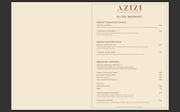 Azizi - Modern Middle Eastern menu 