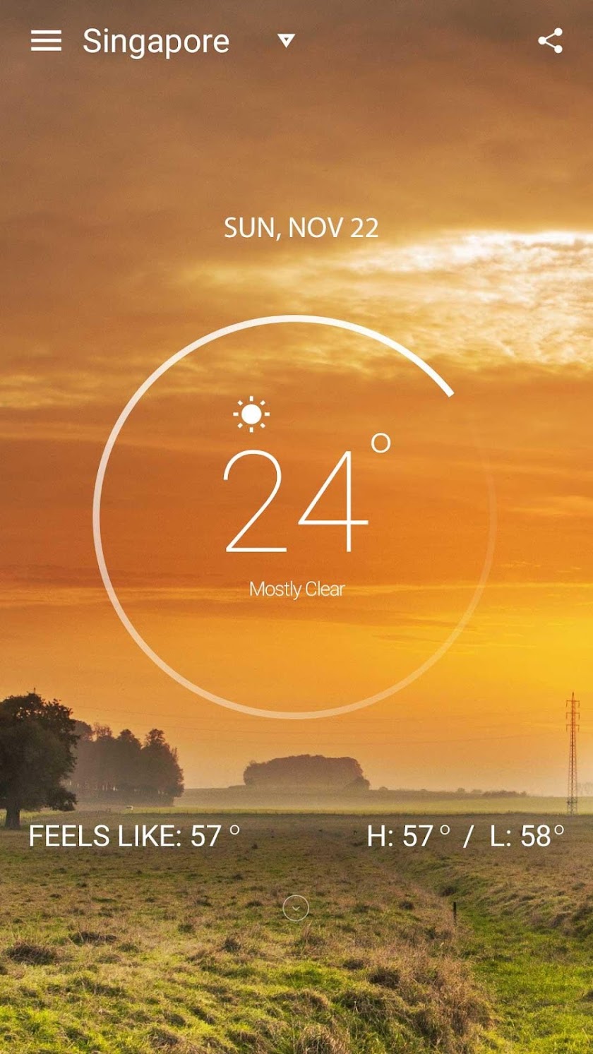 Weather Forecast &amp; Map Screen 1