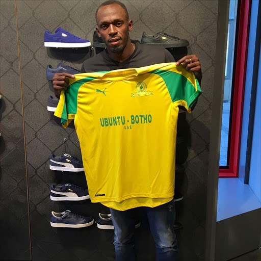 It's for real! Usain Bolt makes Mamelodi Sundowns world famous. Picture credits: Supplied by sponsors (Puma)