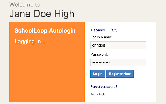 SchoolLoop Autologin chrome extension