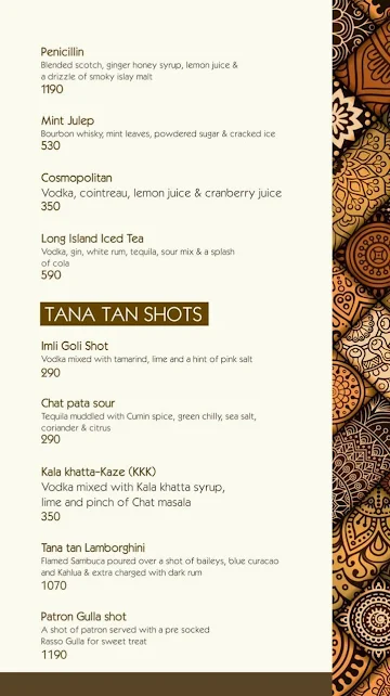 Tanatan menu 