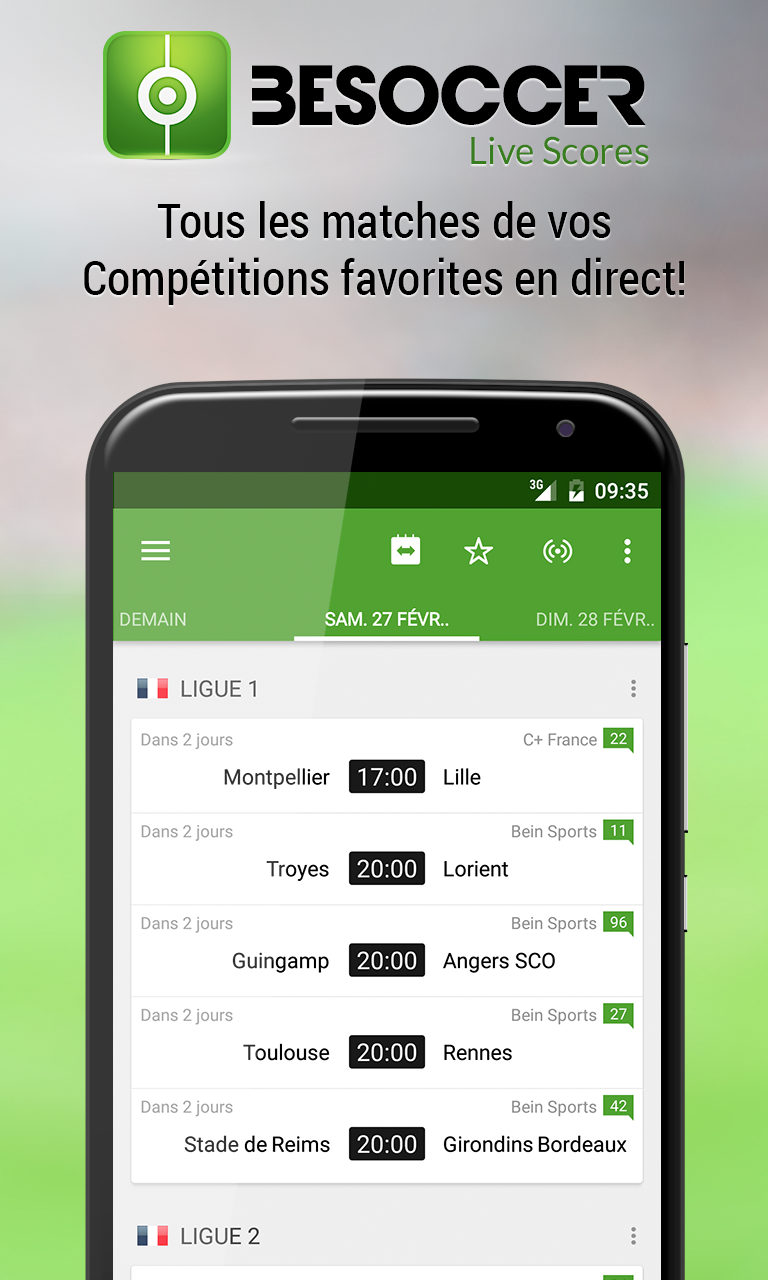 BeSoccer Livescore: todos resultados de futebol de hoje ao vivo