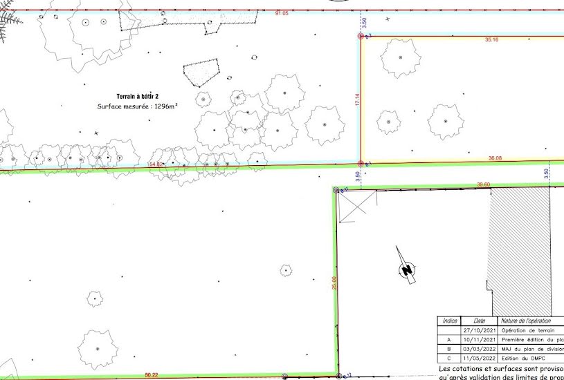  Vente Terrain à bâtir - 1 296m² à Guéméné-Penfao (44290) 