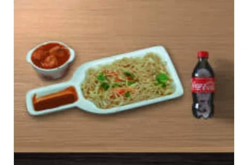 Veg Manchurian + Veg Chow Mein + Coke (250 Ml)