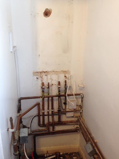 Old boiler removed 