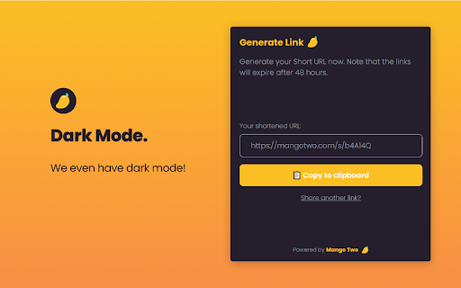 Mango Two - URL Shortener