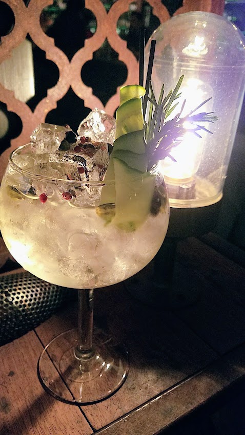 Bar Casa Vale White Port Gin Tonic with with cucumber, rosemary, lemon