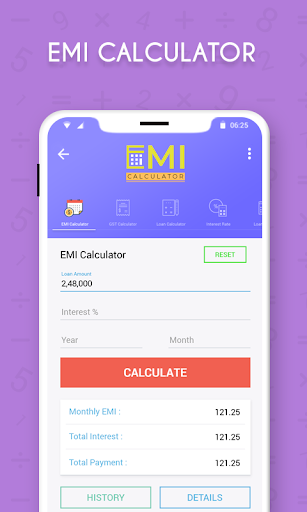 Screenshot EMI Calculator : Financial Cal