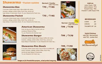 Shawarma Inc menu 