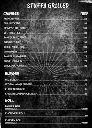 Stuffy Grilled menu 