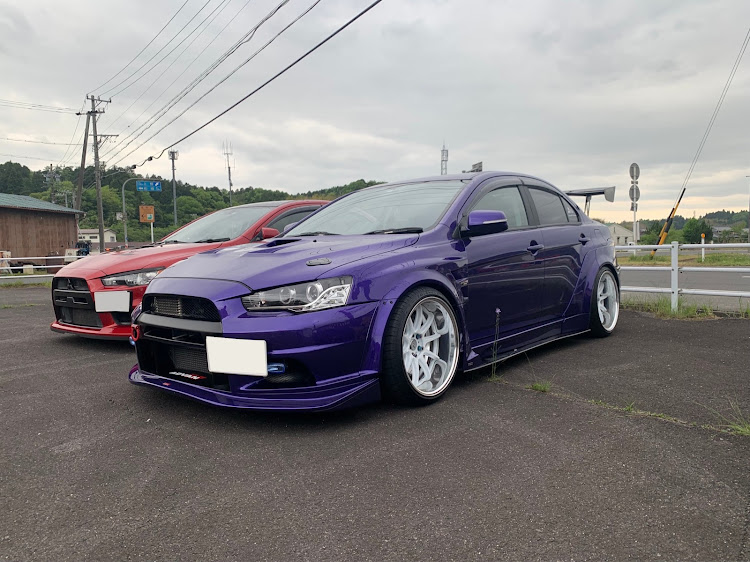 ランサーエボリューションのエボⅩ・BBQオフ・WORK ZR10 2P・山形牛焼き肉・とり勝に関するカスタム事例の投稿画像1枚目