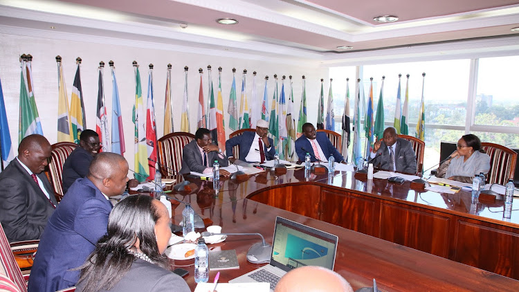 The Council of Governors Ad hoc committee on Managed Equipment Services in a meeting with the Ministry of Health officials on January 25, 2023.