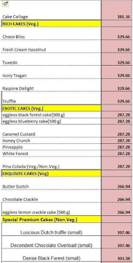 Merwans Cake Stop menu 3