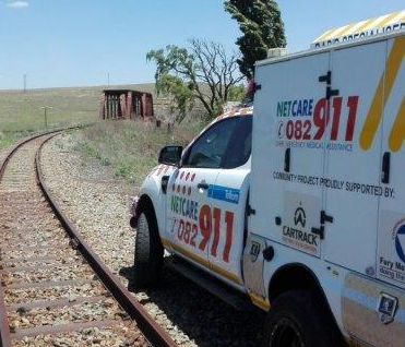 Four people were injured when two goods trains collided in Brakpan on Saturday night, December 15 2018. Image supplied by ER24.