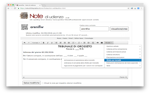 Note di udienza