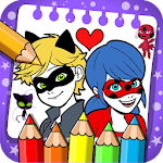 Cover Image of ダウンロード coloring Miraculous Ladybug And Cat Noir 1.0.0 APK