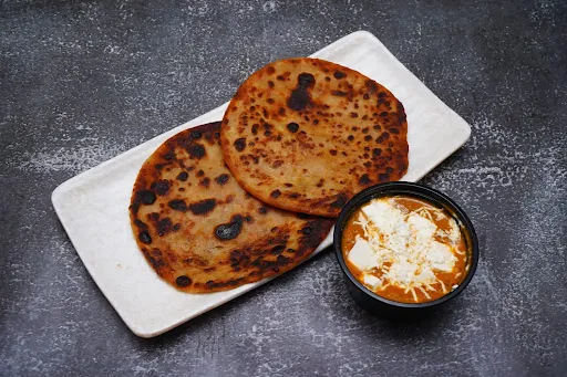 2 Aloo Paratha With Paneer Lababdar