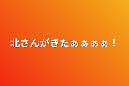 北さんがきたぁぁぁぁ！