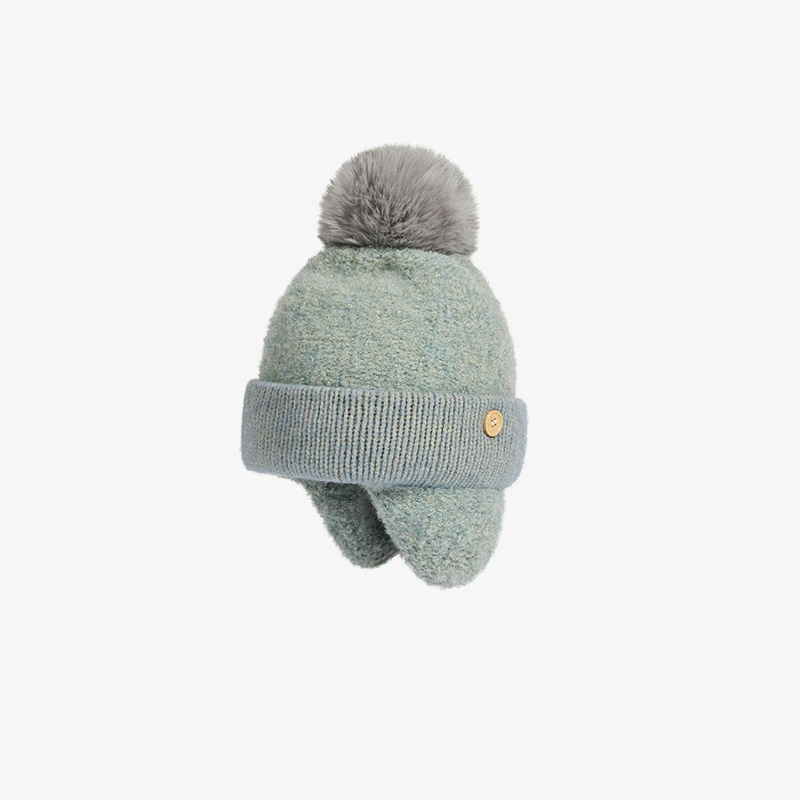 Cône de boule de cheveux pour femmes, Protection chaude des oreilles, pull décontracté en laine unie
