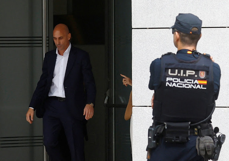 Former president of the Royal Spanish Football Federation Luis Rubiales leaves the high court in Madrid, Spain, September 15 2023. Picture: REUTERS/Susana Vera