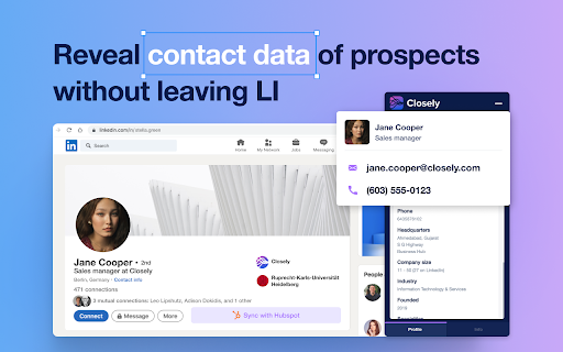 Closely: Email Finder & LI Data Scraper