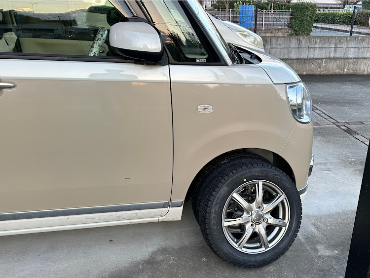 ムーヴキャンバスの冬の準備・BS スタッドレス・中古アルミホイールに関するカスタム事例の投稿画像1枚目