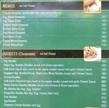 Manipur Food Stall menu 