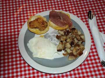 Country Ham, Fried Oyster Biscuit (HOBs)