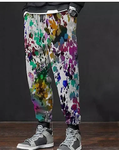 Heren sport casual sweatpants met k - 2