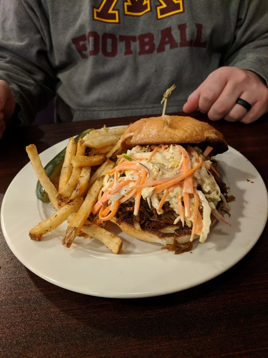 pulled pork (my gluten-full husband loved it!)