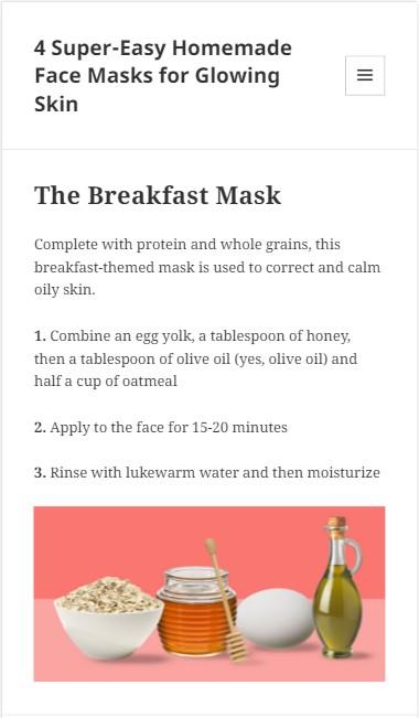 4 Easy Homemade Face Mask Screen 2